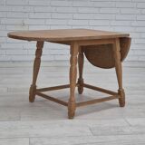 1970s, Danish foldable side table, solid oak wood, original condition.
