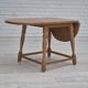 1970s, Danish foldable side table, solid oak wood, original condition.