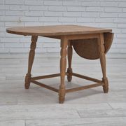 1970s, Danish foldable side table, solid oak wood, original condition.