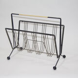 Porte-journaux en métal, support, années 1960