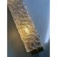 Pair of Gold Wall Sconces with Blue Graniglia Murano Glass
