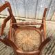 6 chaises paillées de style Louis XV en cerisier massif
