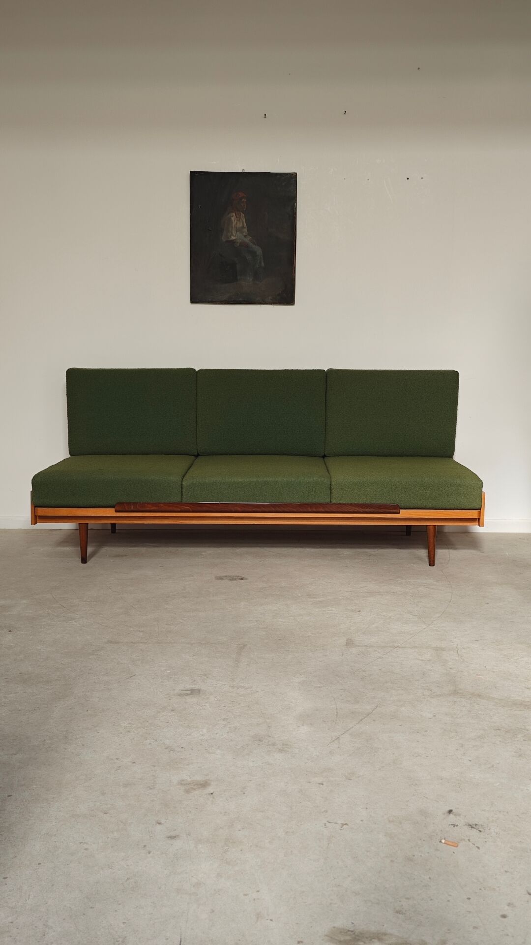 Green folding bench sofa by UP Zavody 1970