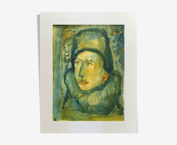 La dame au chapeau vert par Henriette Barety