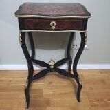 Travailleuse ou table à ouvrage en marqueterie d'époque Napoléon III