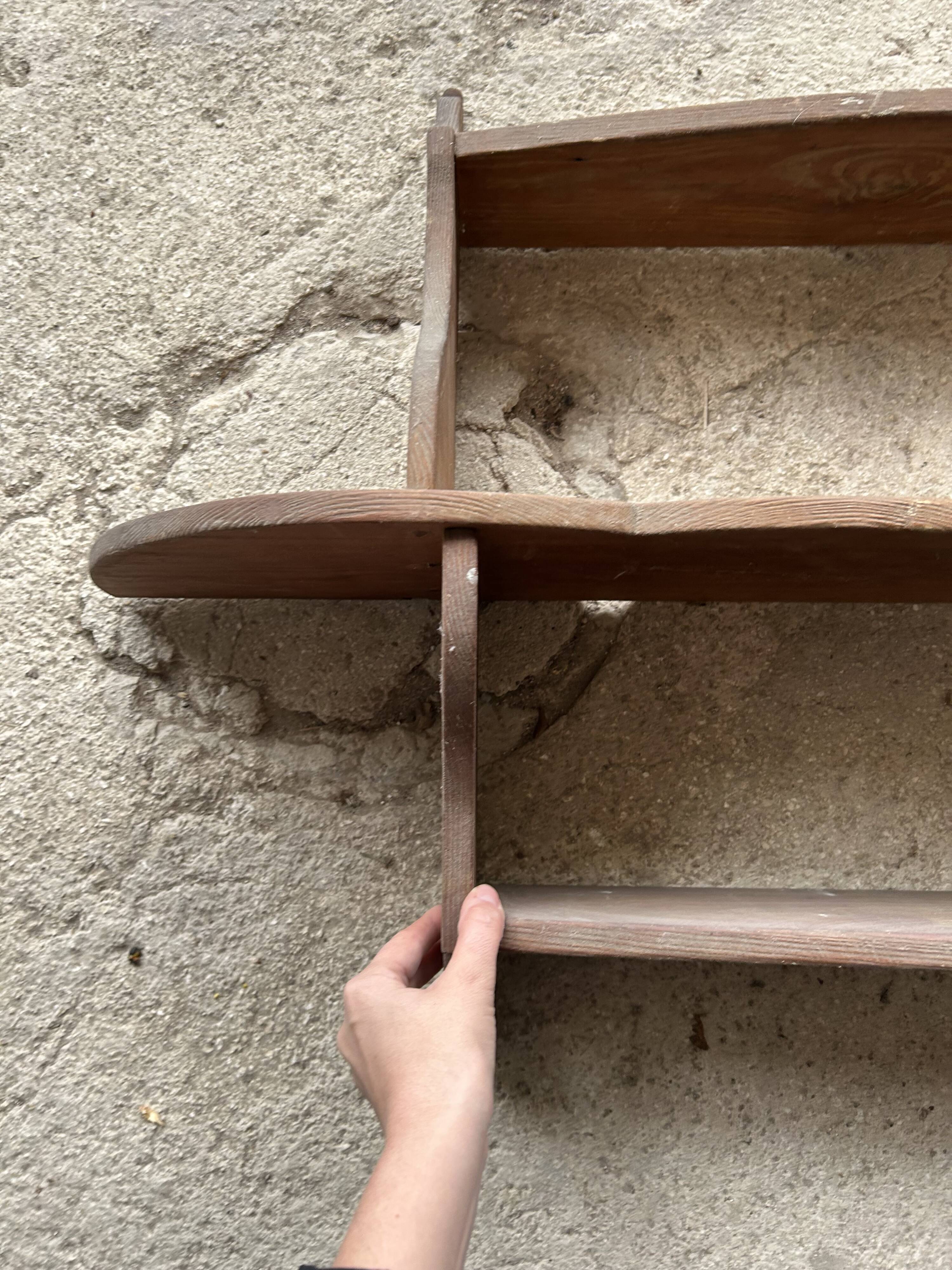 Antique wooden wall shelf