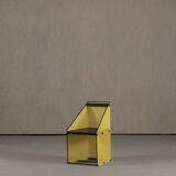 Vintage Memphis yellow metal chair by Peter Preller, Germany 1980s