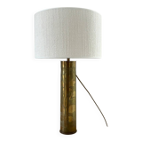 "Obus" lamp engraved with floral decoration.