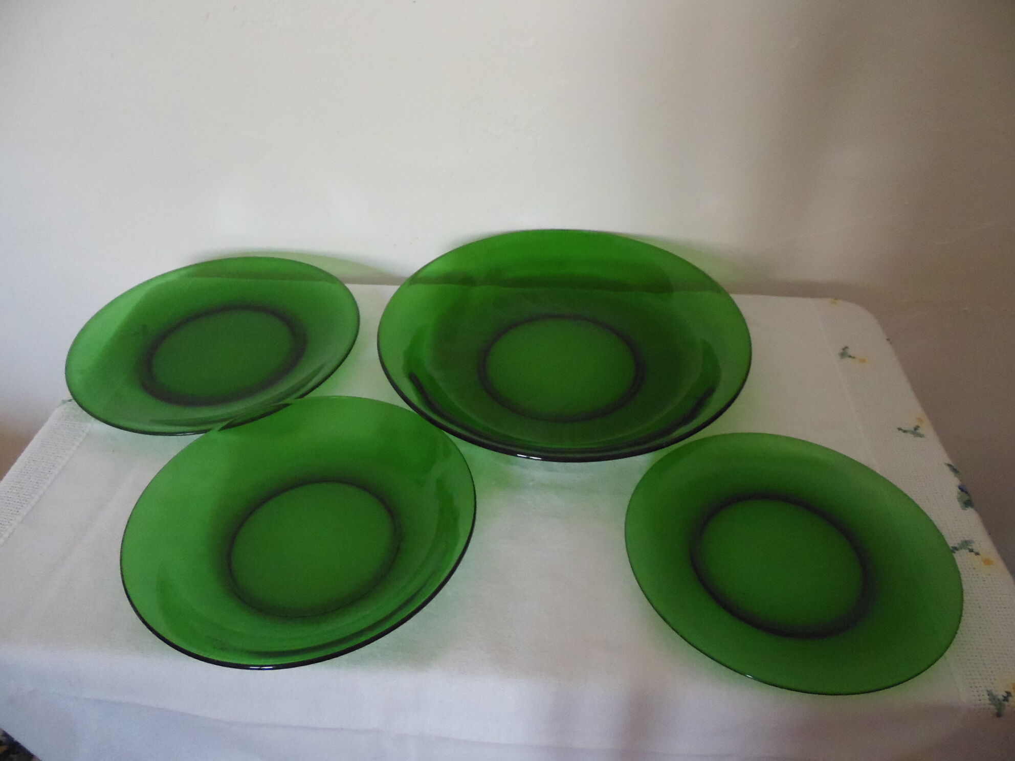 Service 19 pieces Vereco vert transparent