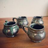 Set of 4 Vallauris type cups