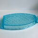 Fish pocket in turquoise blue glass 70s