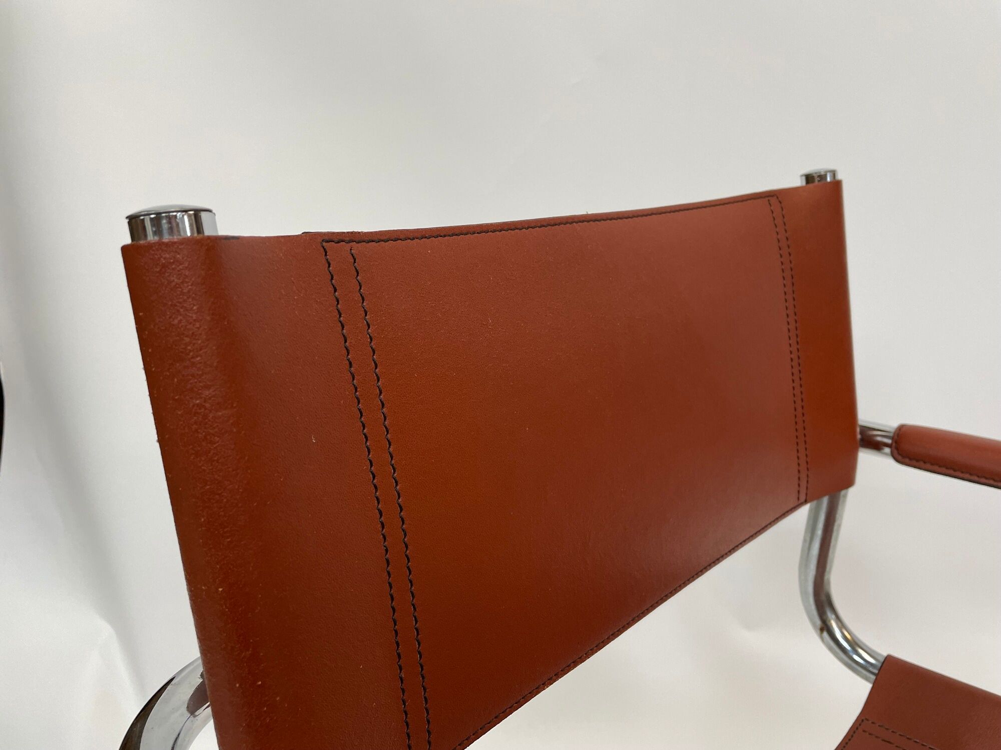 Set of 4 Bauhaus cantilever chairs cognac leather and chrome Design