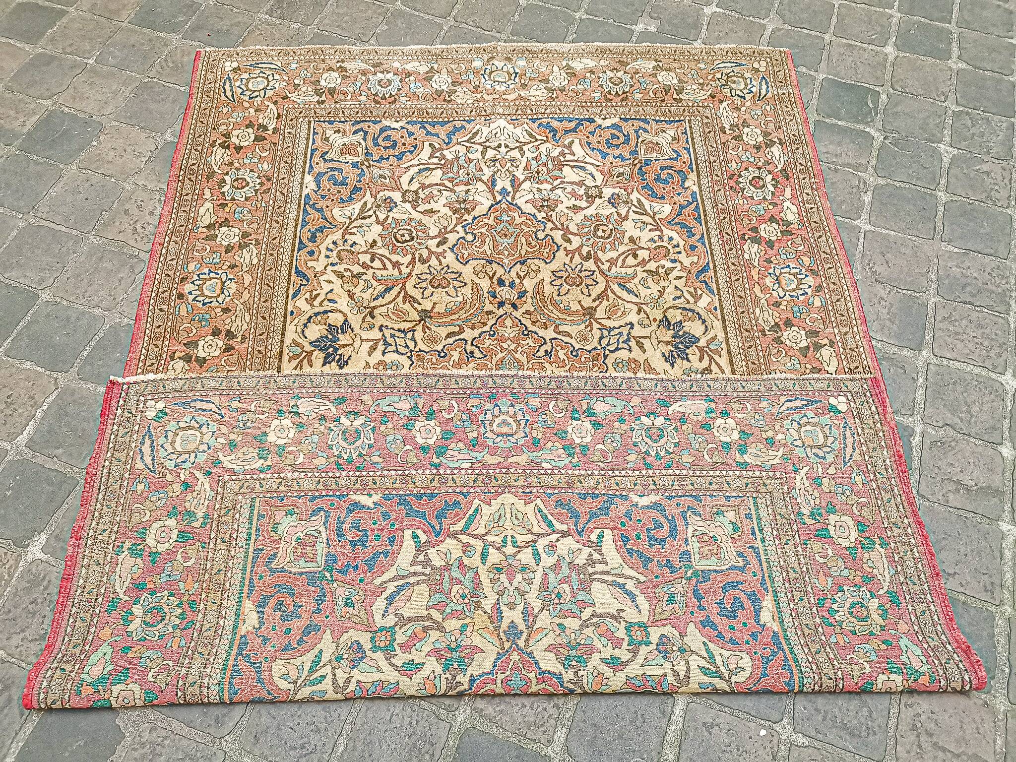 Handmade oriental rug Isfahan 210 x 143
