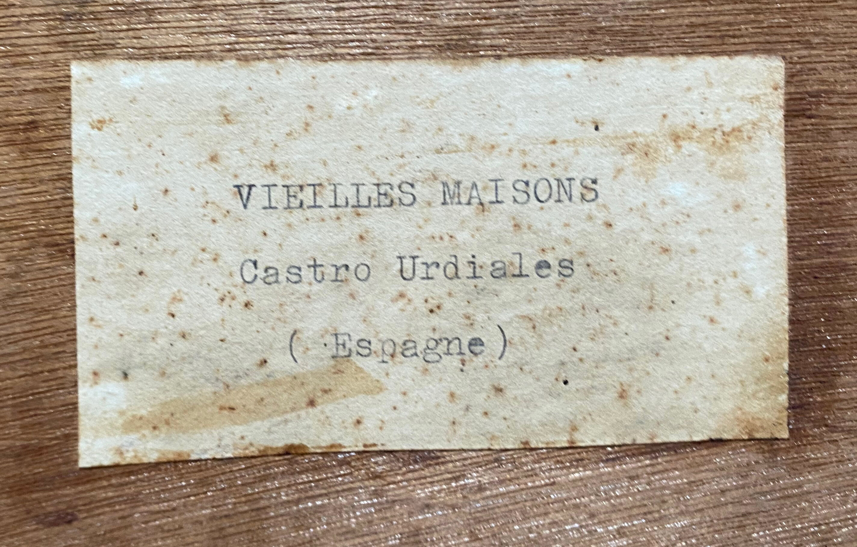 Tableau "Vieilles Maisons" HSP Castro Urdiales Espagne Milieu XX°