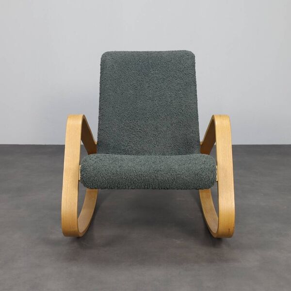 Fauteuil à bascule « Dondolo » de Luigi Crassevig, Italie, années 1970