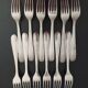 Set of 12 Christofle forks in silver metal