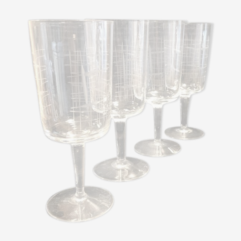 Lot de 4 verres à vin