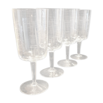 Lot de 4 verres à vin