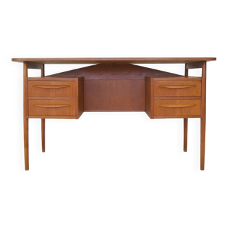 Mid-Century Danish Teak Desk by Gunnar Nielsen for Tibergaard, 1960s