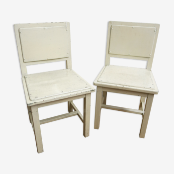 Duo of vintage children's chairs