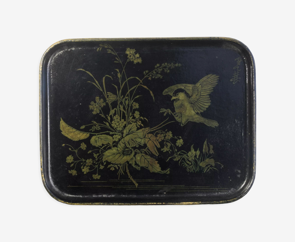 Plateau carton bouilli chinoiserie Napoleon III