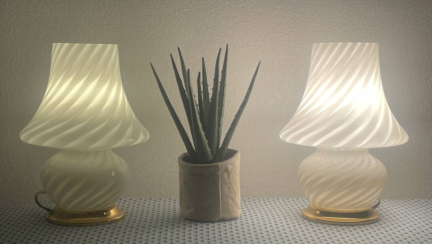 Paire de lampes champignon Murano