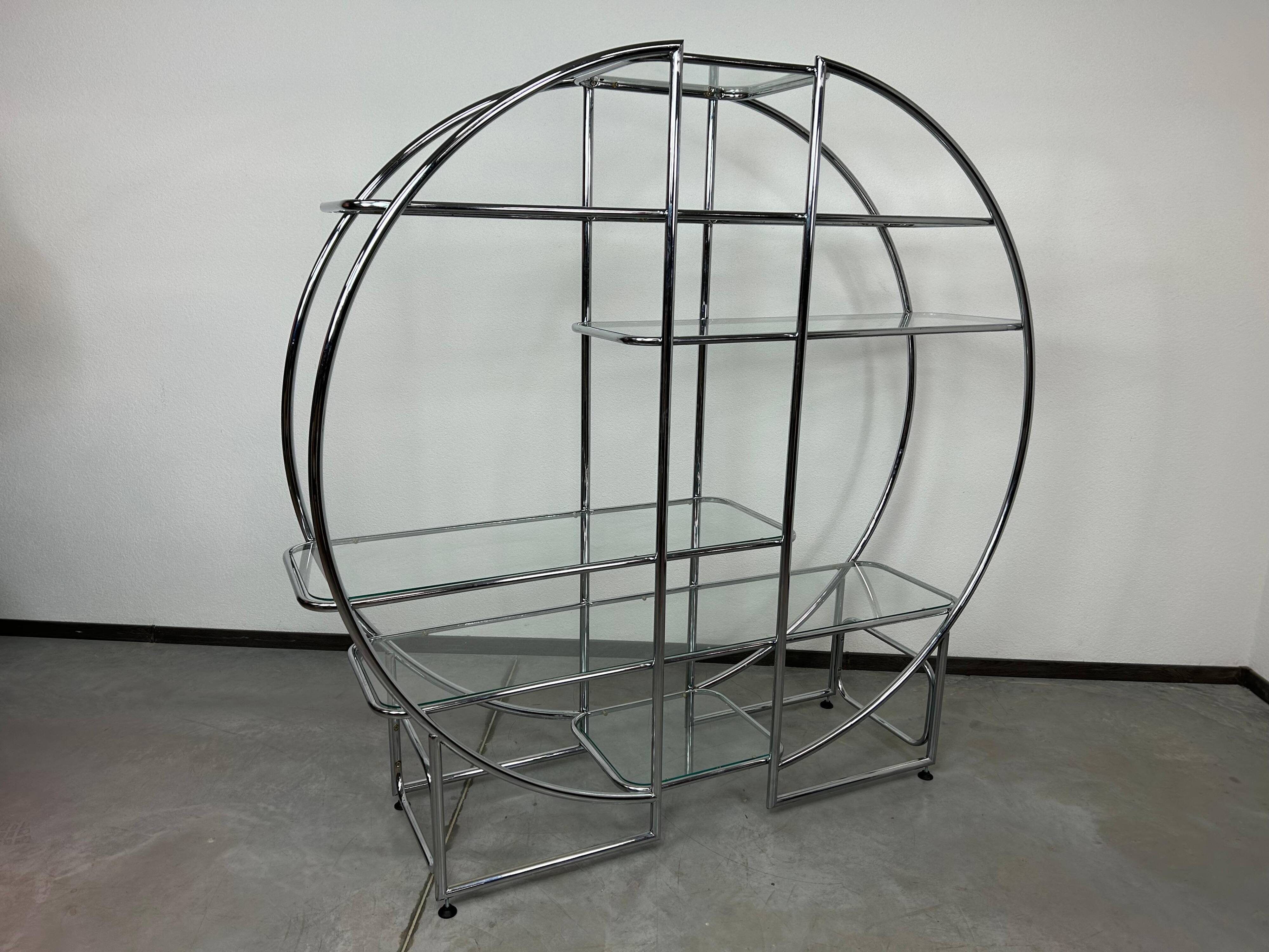 Mid-century design tubular steel shelf