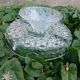 Plat apéritif vintage en verre moulé