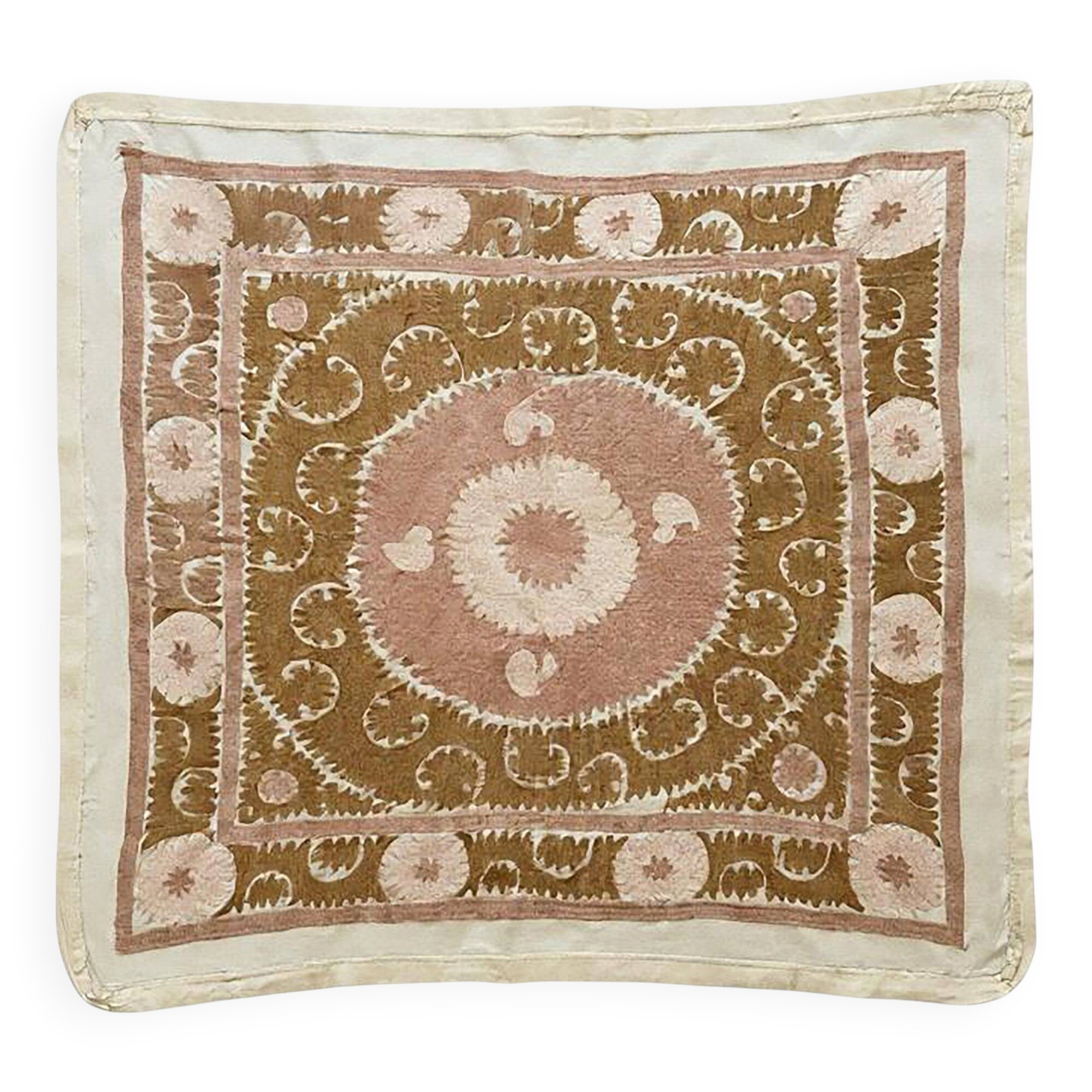 Vintage hand-embroidered tablecloth 140x158 cm