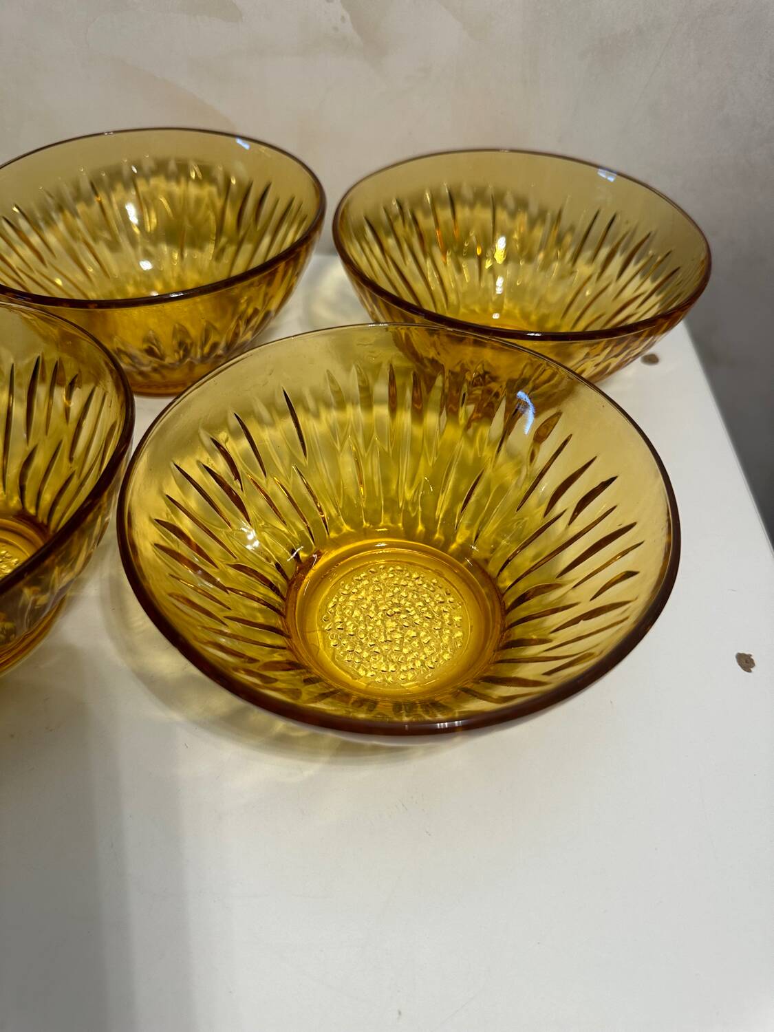 Vintage Vereco amber bowls