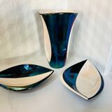 Mid-century design Verceram vase and bowl set
