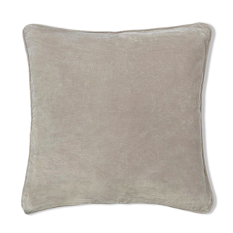 Velvet cushion 50x50cm gray color