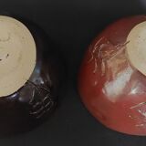 Signature glazed stoneware bowls to identify 20th century