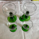 Set of 6 stemmed glasses