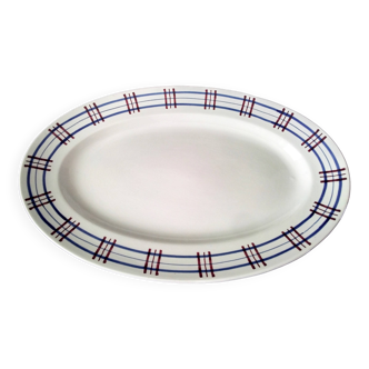 Large Sarreguemines serving dish Poitou model 41.5 x 27.5 cm
