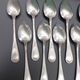 Box of 12 silver-plated metal teaspoons SFAM - Art Nouveau design (14.5)