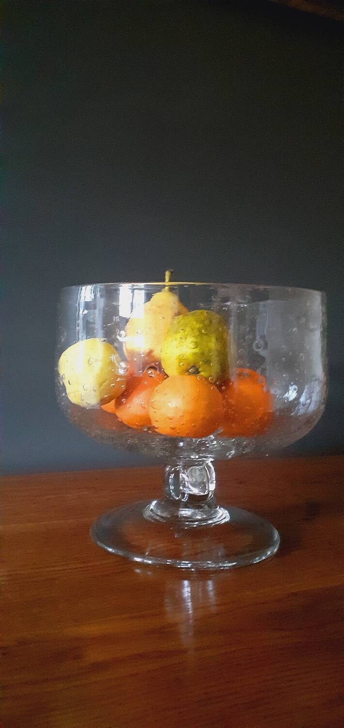 Biot cup in bubbled and blown glass, 1970s