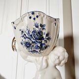 Vase de sculpture de chérubin Capodimonte peint à la main