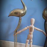 Duo brass herons