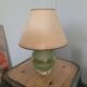 50s lamp with granite glass and gold trim