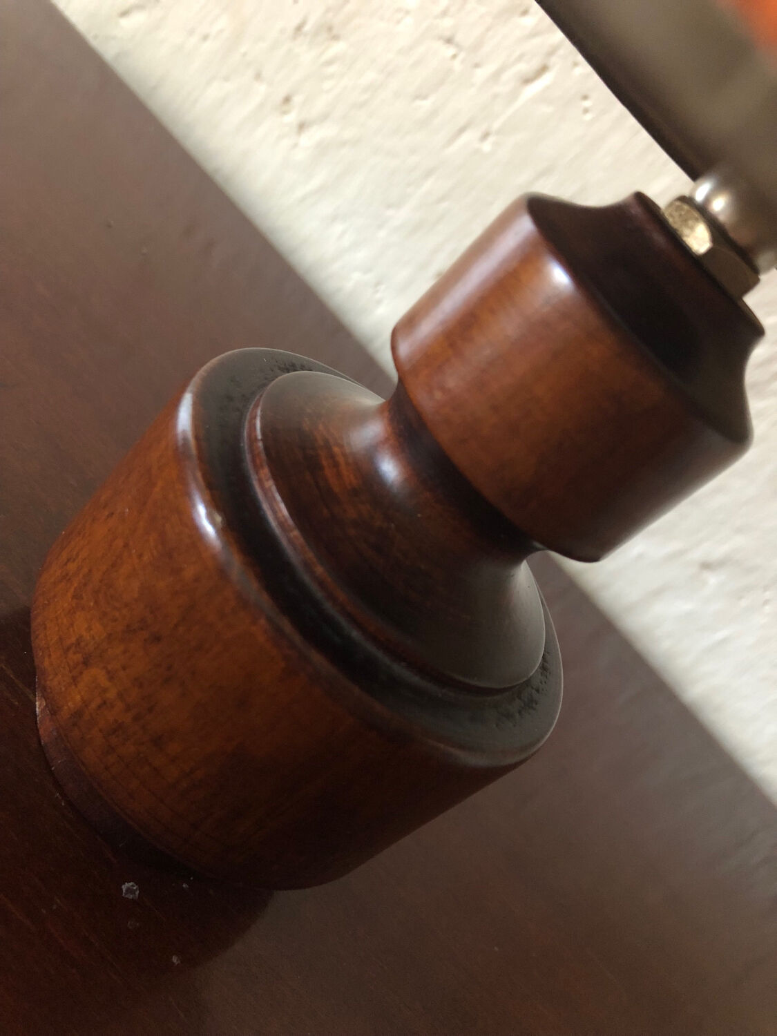 Table lamp wood and jute