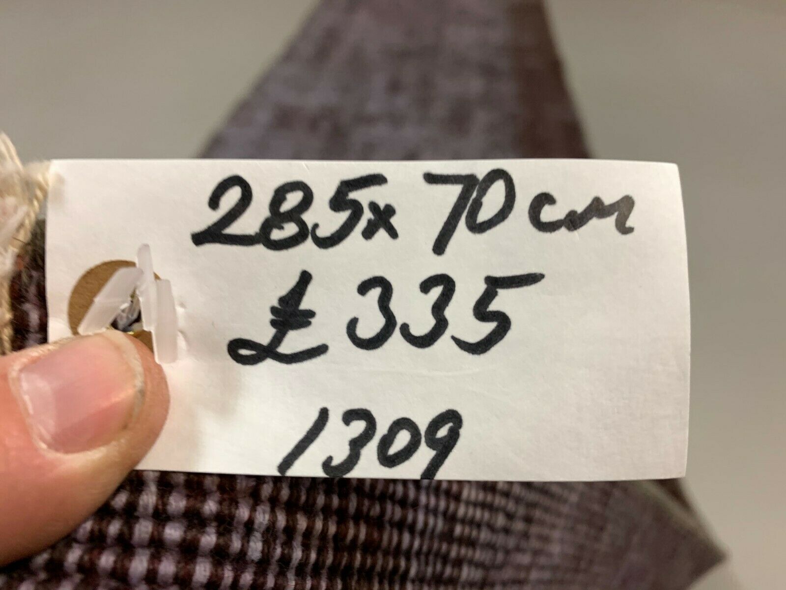 Distressed Turkish Runner 285x70 cm wool Vintage rug, Overdyed Brown