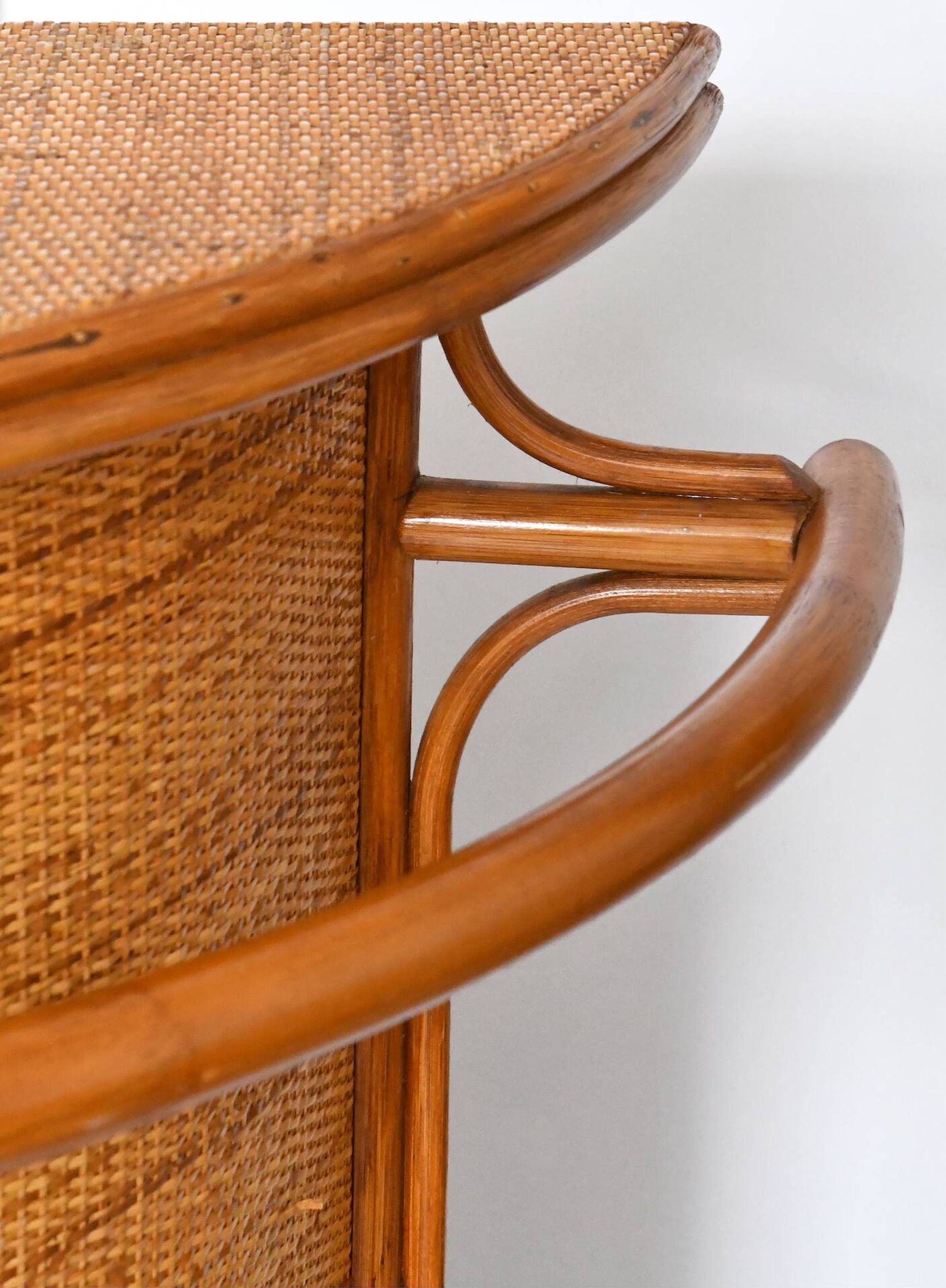 Vintage bar furniture with these two rattan stools from the 1960s/70s