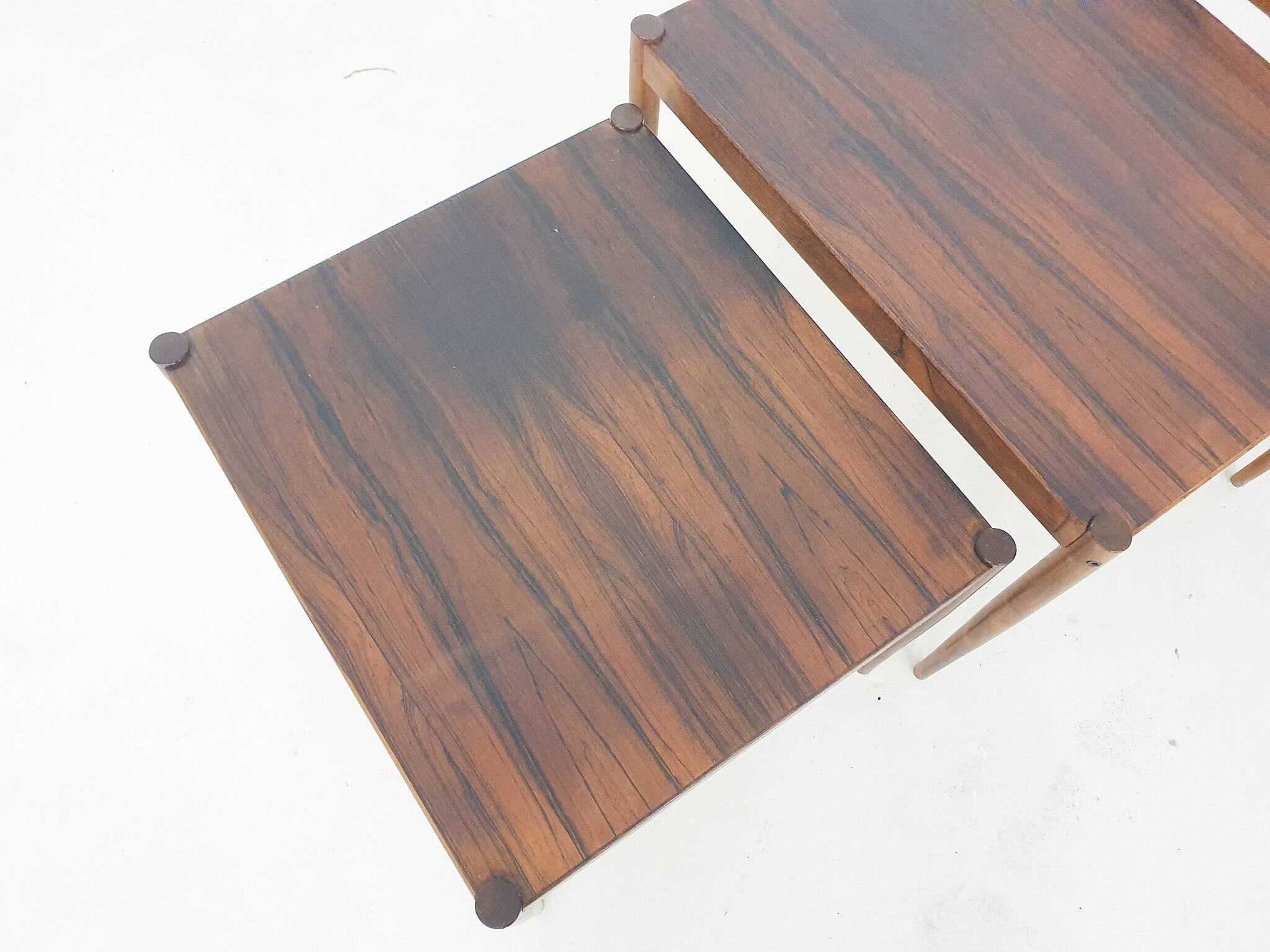 Mid-century wooden nesting tables, The Netherlands 1950's