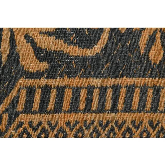 1970s Vintage Turkish Oushak Handmade Wool Cotton Orange Area Rug 170x340