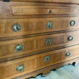 Oak scribane chest of drawers