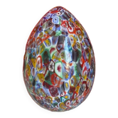 Lampe de table floral multicolor murano verre oeuf