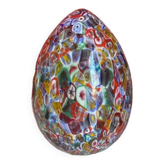table lamp floral multicolor murano glass egg