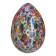Lampe de table floral multicolor murano verre oeuf