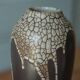 Vase signed Léon Pointu, ceramic vase with a glazed snake skin effect, Pottery Saint-Amand-en-Puisaye, collection.